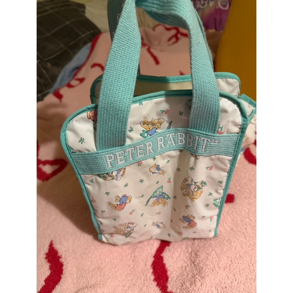 Vintage Peter Rabbit Enfamil Insulated Bottle Lunch Bag Blue Beatrix Potter 11x9